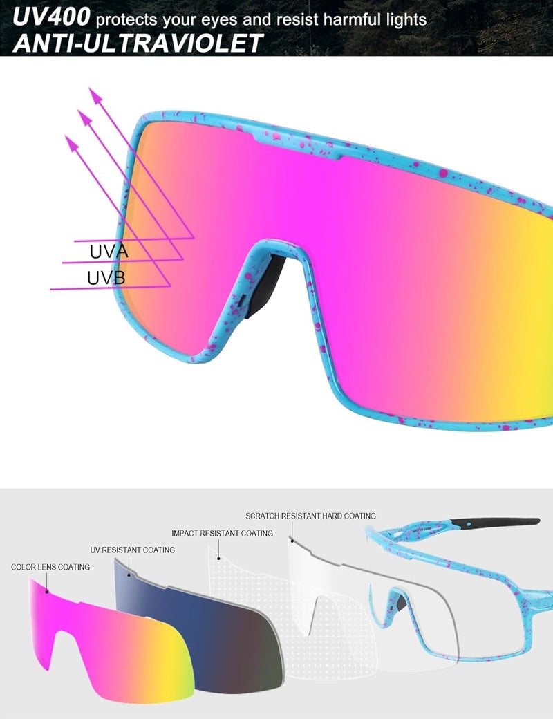 BangLong Polarized Sports Sunglasses for Men Women, UV Protection Sun Glasses for Baseball Running Cycling Fishing - Image 5